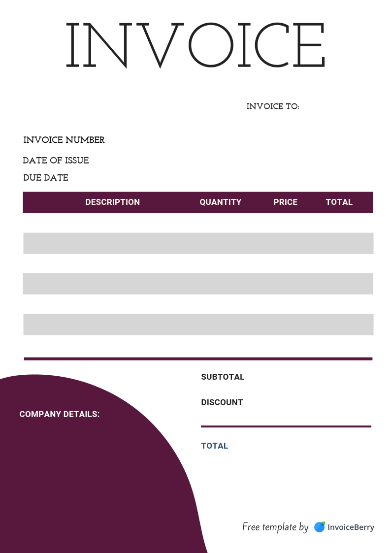 Free Invoice Templates Download - All Formats And Industries with Invoice for Services Rendered Template Sample