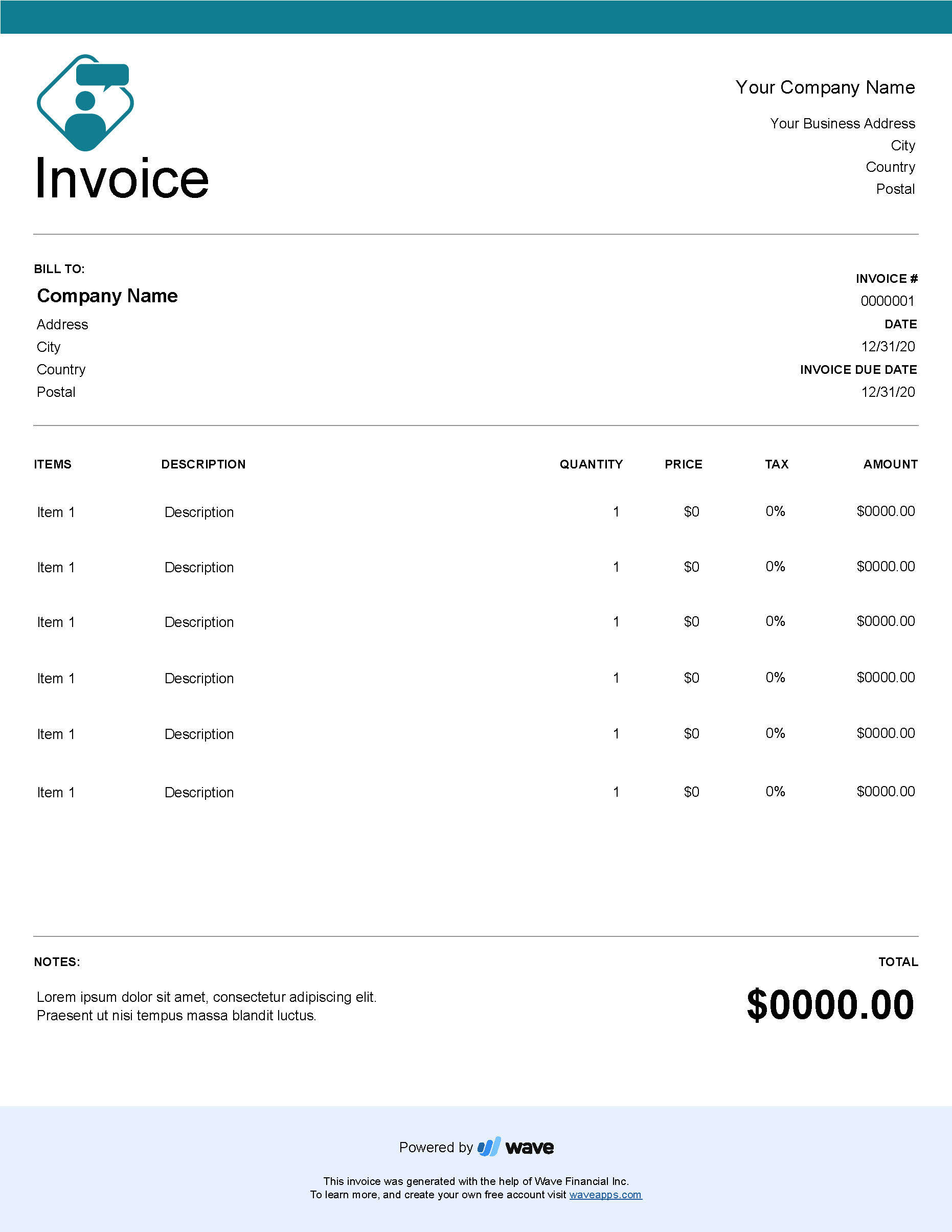 Free Invoice Templates - Excel, Word, Pdf, &amp;amp; More pertaining to Invoice Templates Samples