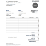 Free Invoice Templates For Excel Inside Invoice Template Free Sample