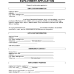 Free Job Application Form | Pdf & Word Inside Sample Job Application Form Template