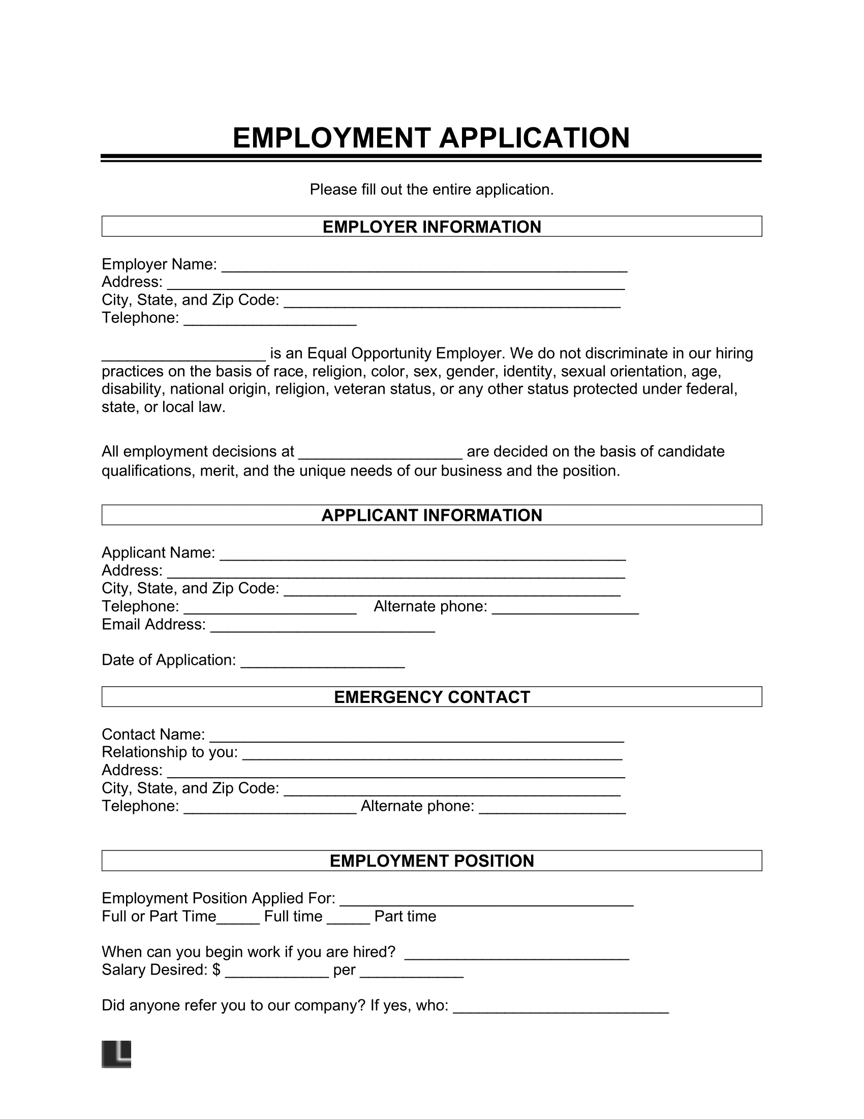 Free Job Application Form | Pdf &amp;amp; Word inside Sample Job Application Form Template