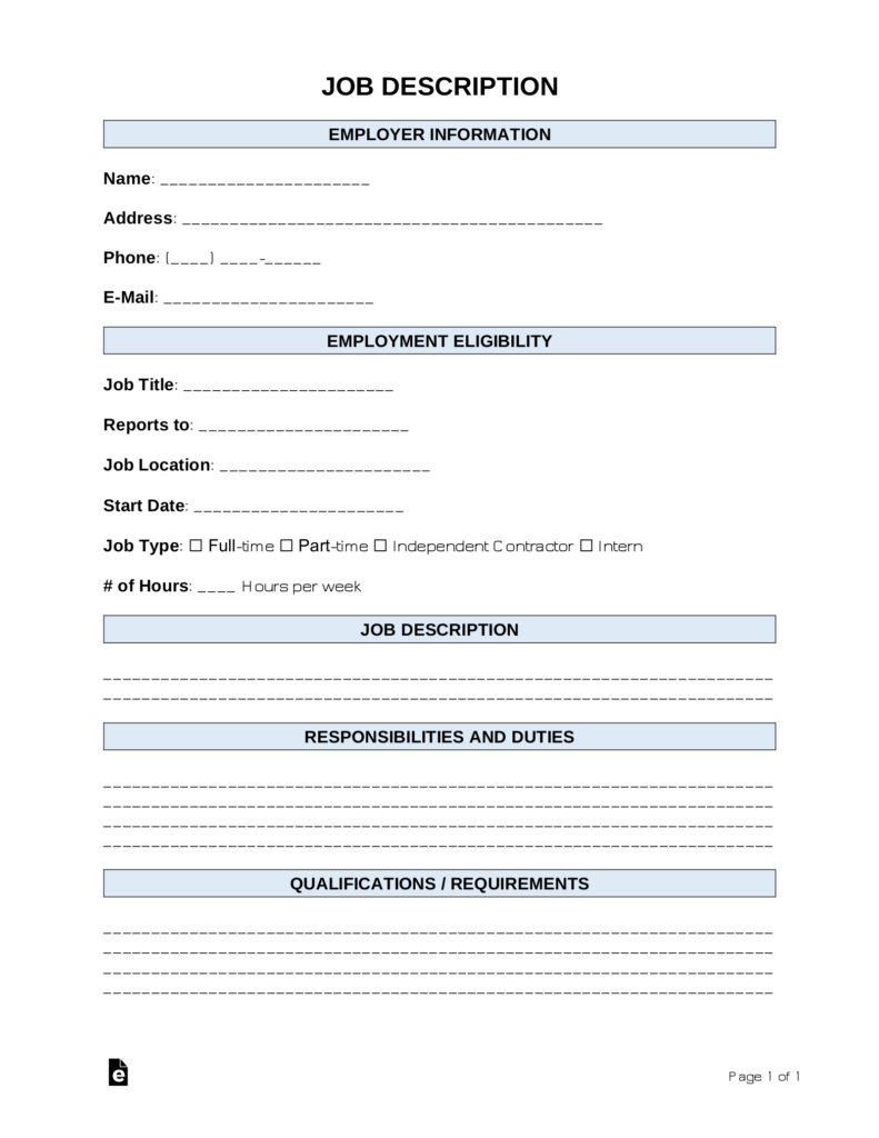 Job Profile Template Sample Template Samples Job Profile Template Sample Template Samples