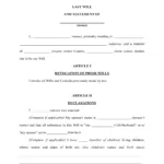 Free Last Will And Testament Template ⇒ Will Forms In Pdf And Doc In Will And Testament Template Sample