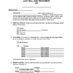 Free Last Will And Testament Template Templates (2) | Pdf | Word In Will And Testament Template Sample