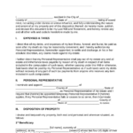 Free Last Will And Testament (Will)   Pdf | Word – Eforms In Will Template Sample