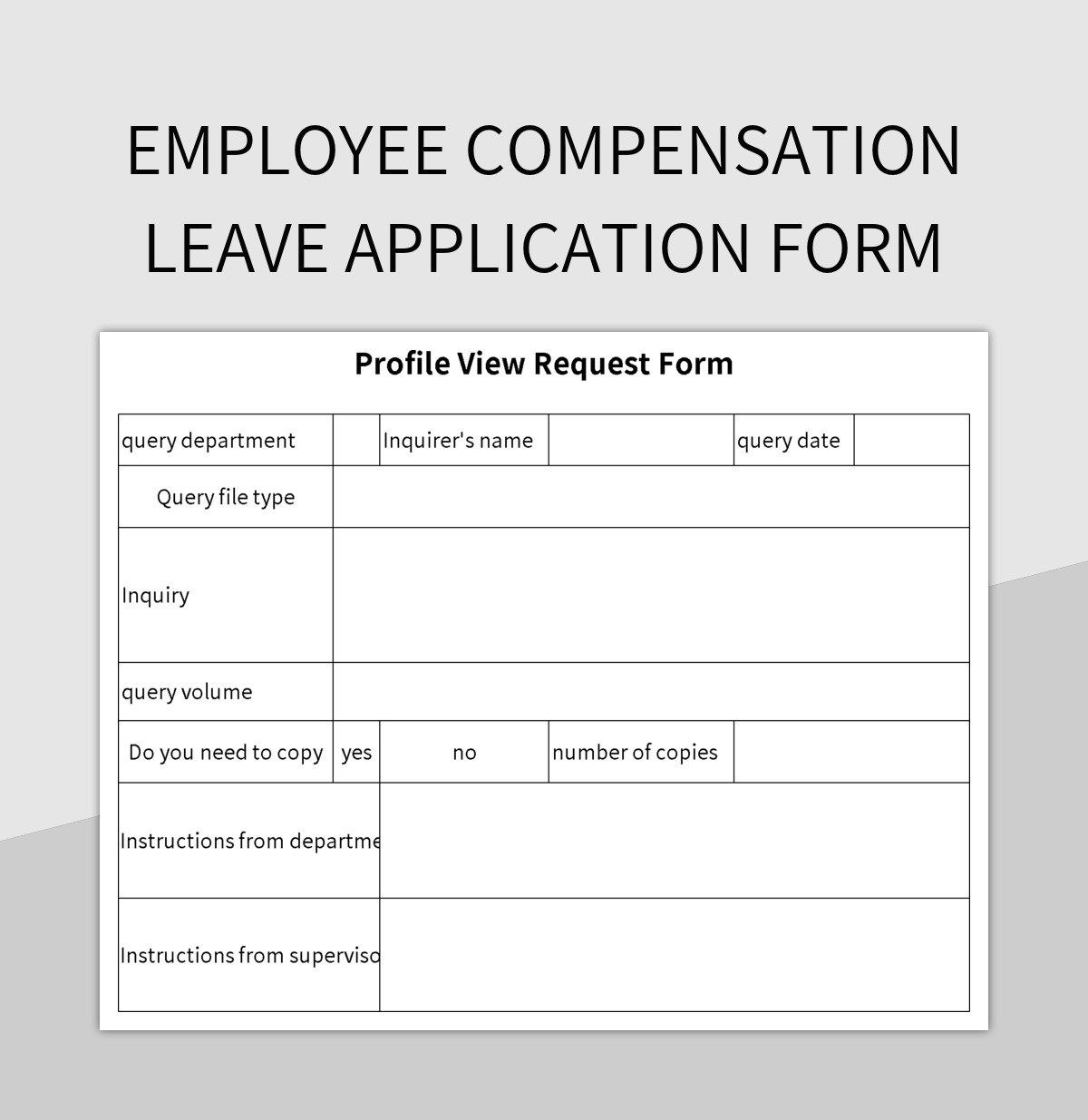 Free Leave Templates For Google Sheets And Microsoft Excel pertaining to Leave Form Sample Template