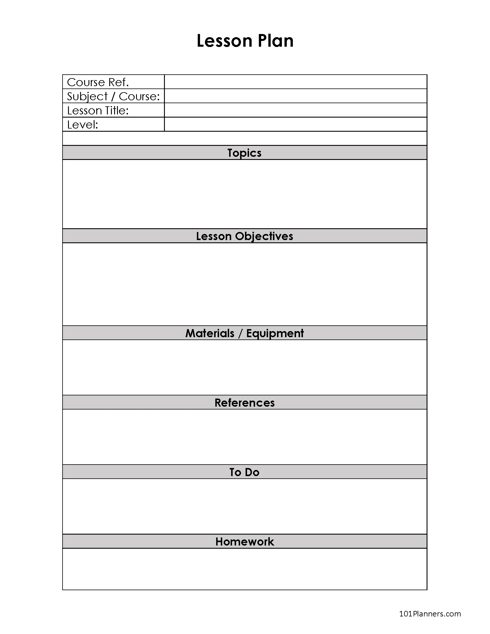 Free Lesson Plan Template | Word, Editable Pdf, Image, Excel in Free Sample Lesson Plan Templates