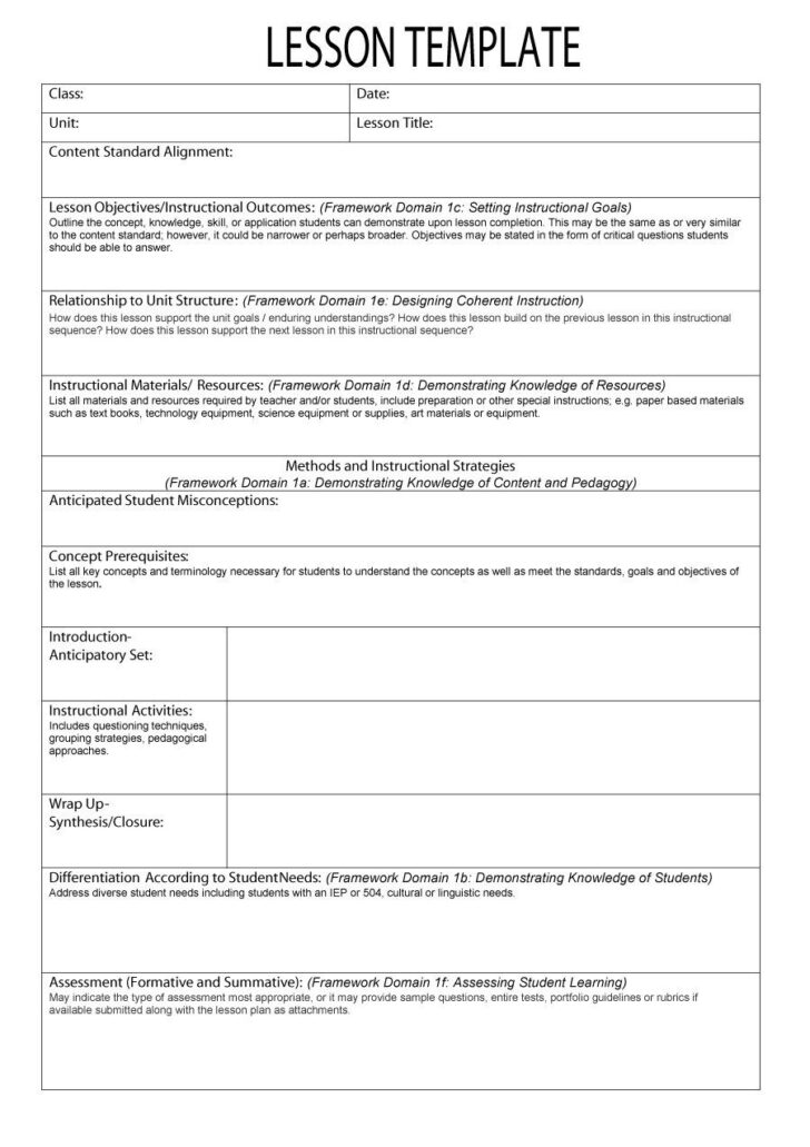 Learning Plan Sample Template