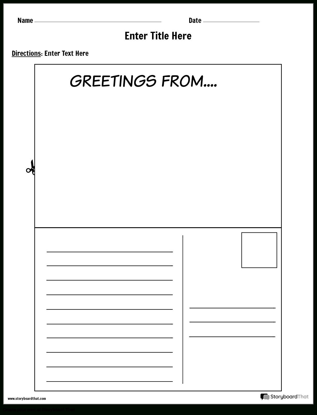 Free Letter &amp;amp; Postcard Templates — Postcard Maker regarding Postcard Sample Template