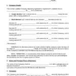 Free Llc Operating Agreement Templates (2)   Pdf | Word – Eforms For LLC Operating Agreement Sample Template