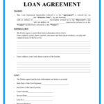 Free Loan Agreement Templates And Sample Regarding Personal Loan Agreement Template Sample