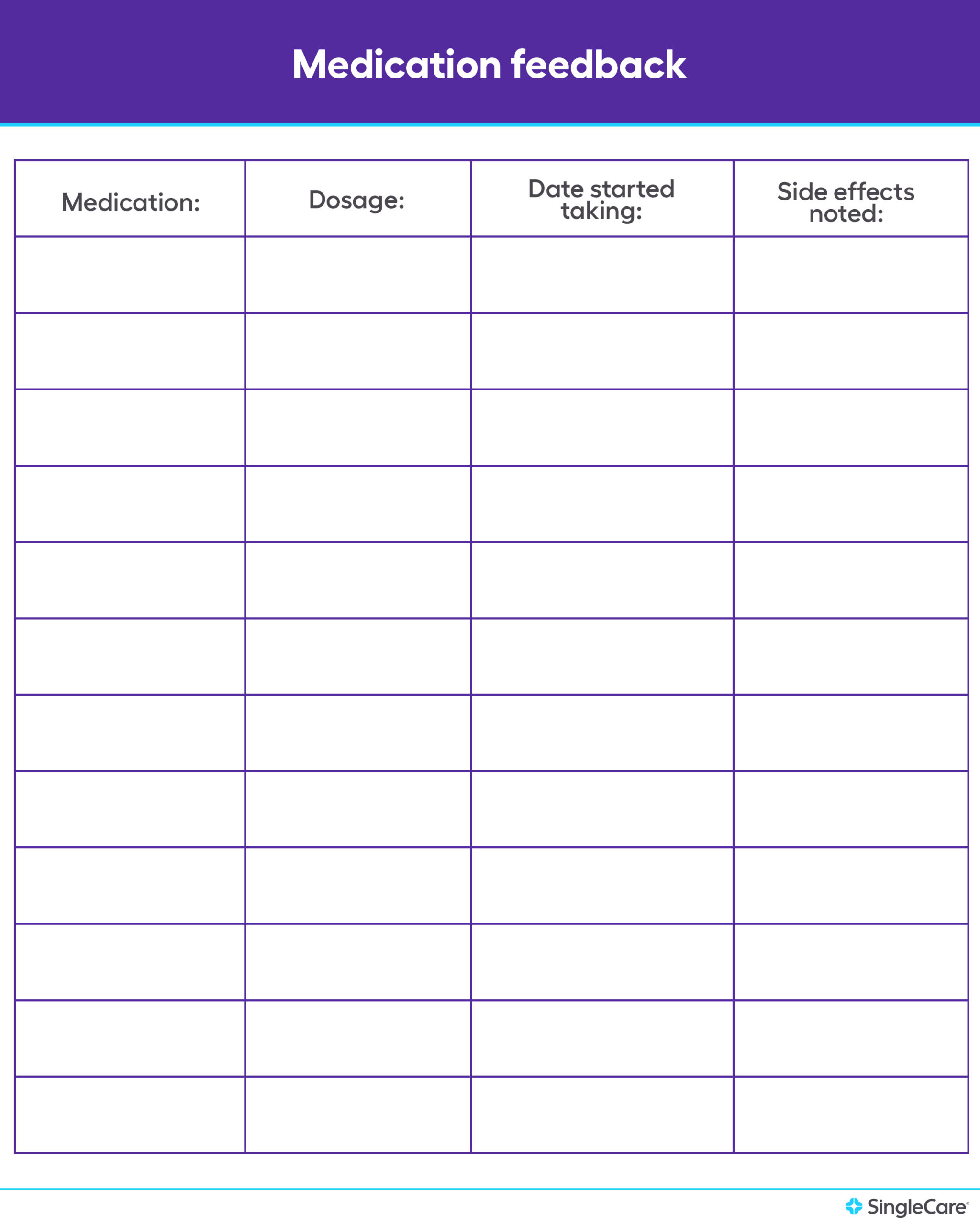 Free Medication List Templates For Patients And Caregivers regarding Medication Sample Log Template