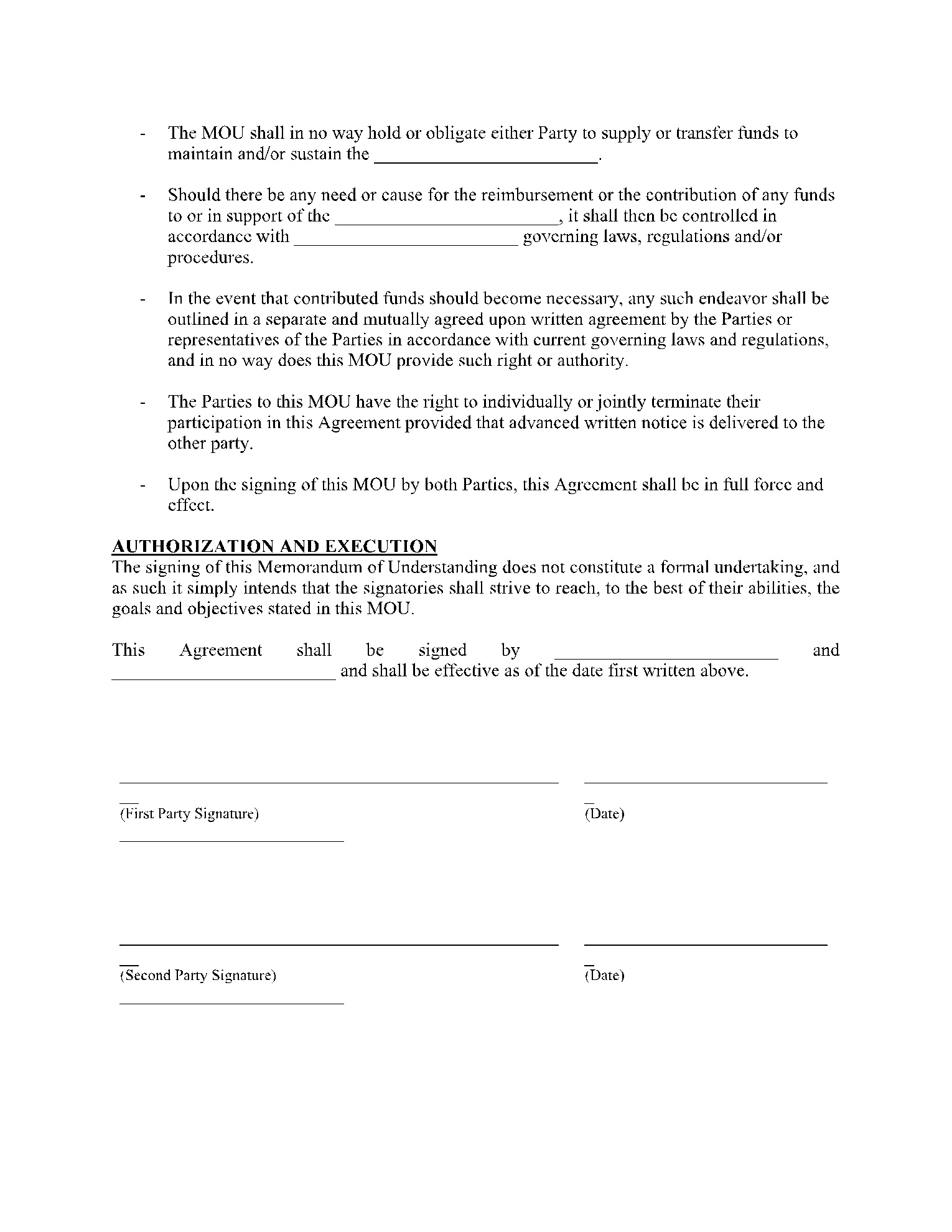 Free Memorandum Of Agreement Template (2021 Updated) regarding MOA Sample Template