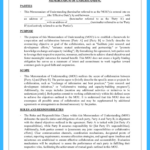 Free Memorandum Of Understanding Template Within Free Memorandum Of Understanding Sample Template