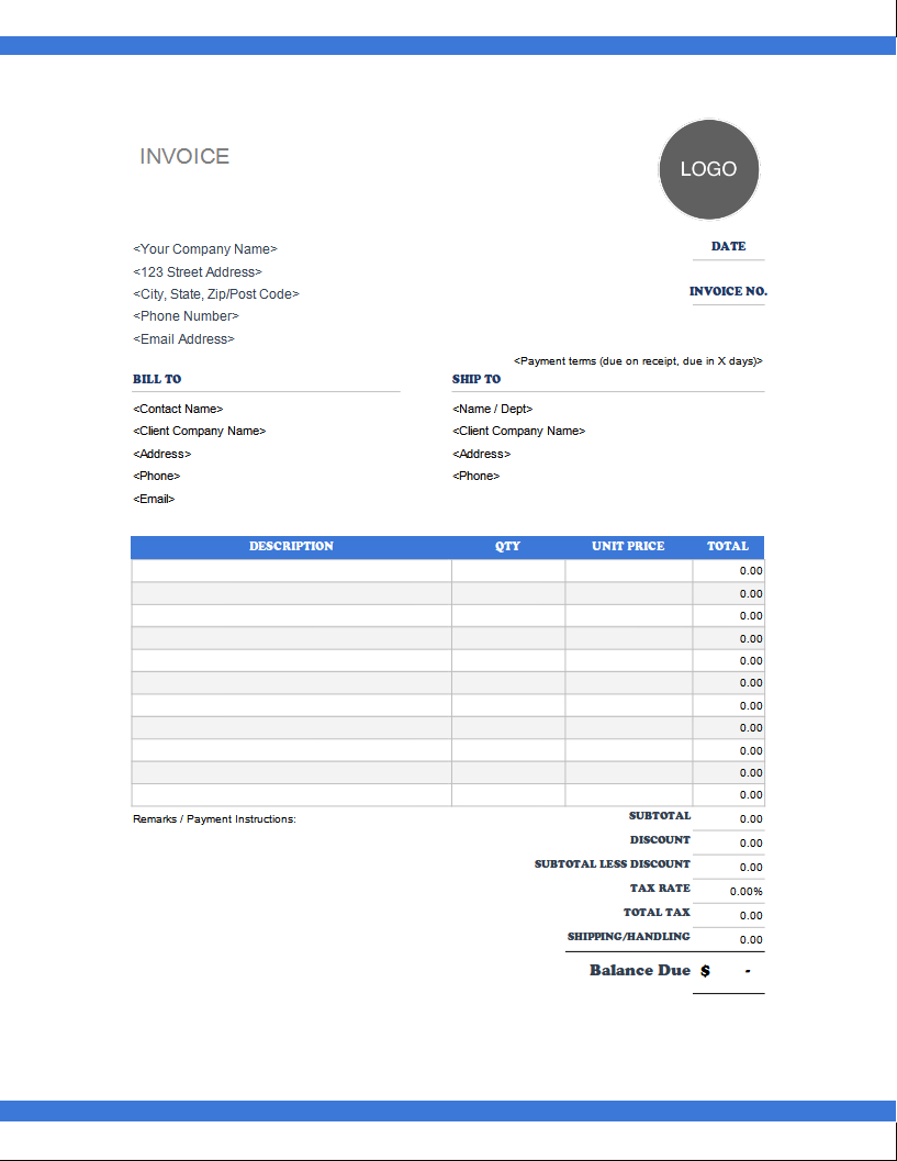 Free Microsoft Word Invoice Templates in Quote Template Sample