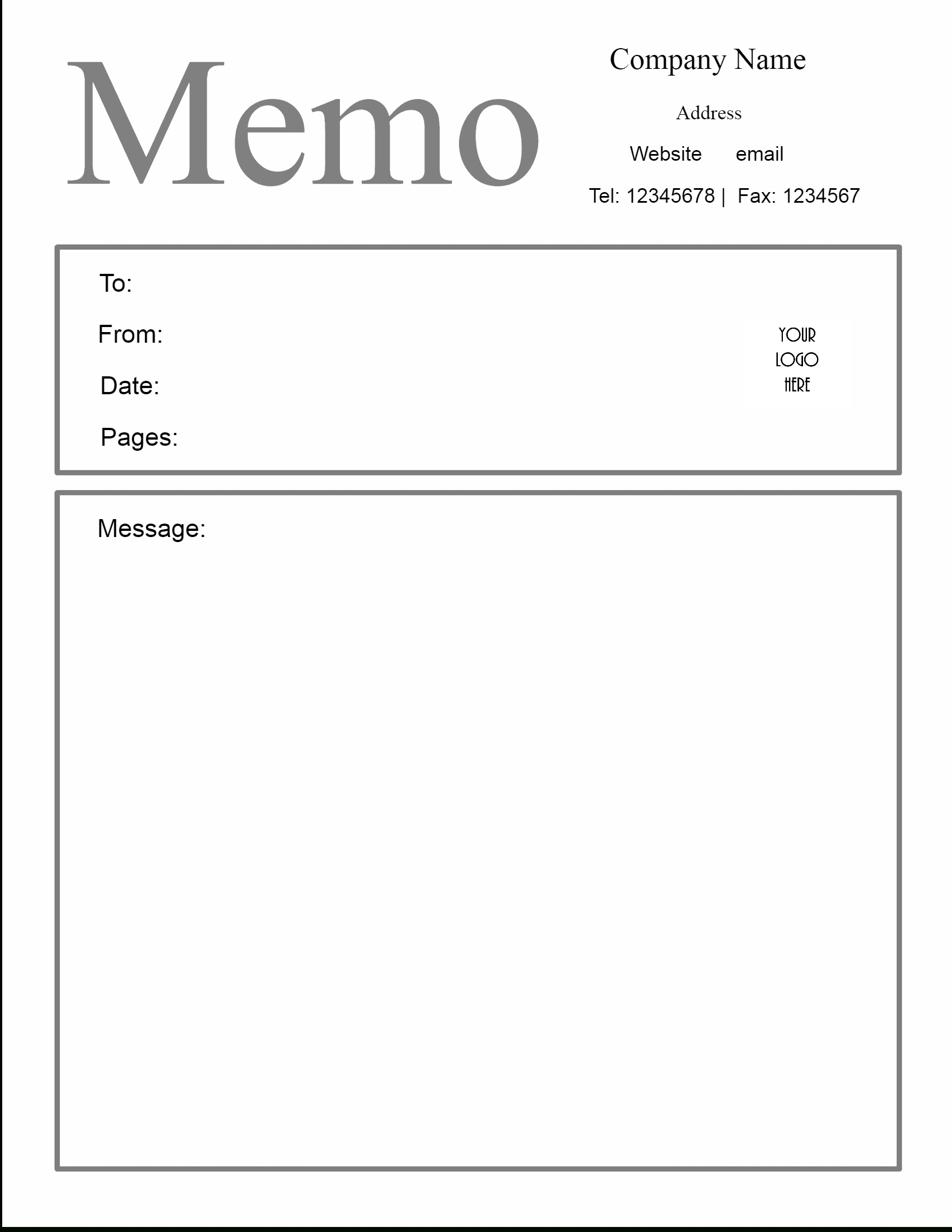 Free Microsoft Word Memo Template pertaining to Memo Sample Template