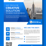 Free Modern Blue Flyer Design Template – Graphicsfamily Inside Free Flyer Sample Templates