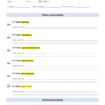 Free Monthly Meeting Agenda Template   Pdf | Word – Eforms Within Meeting Agenda Sample Template