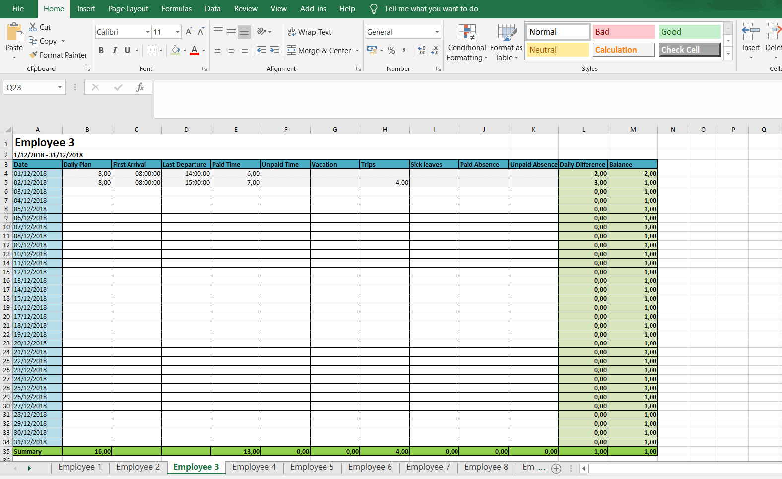 Free Monthly &amp;amp; Weekly Timesheet Templates | Spica inside Employee Timesheet Sample Template