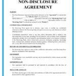 Free Non Disclosure Agreement Template Document For NDA Sample Template