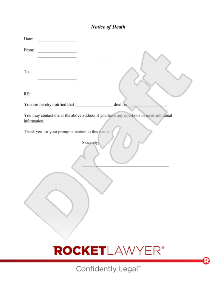 Free Executor Letter Sample Template