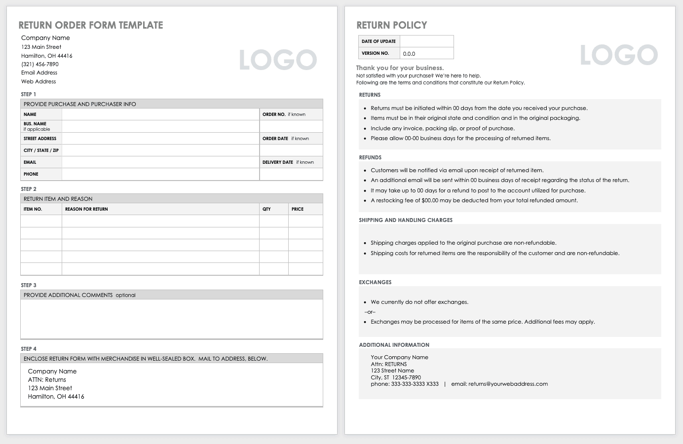 Free Order Form Templates | Smartsheet throughout Order Form Template Free Sample