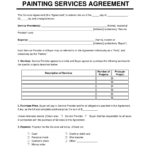 Free Painting Contract Template | Pdf & Word For Painting Contract Template Sample