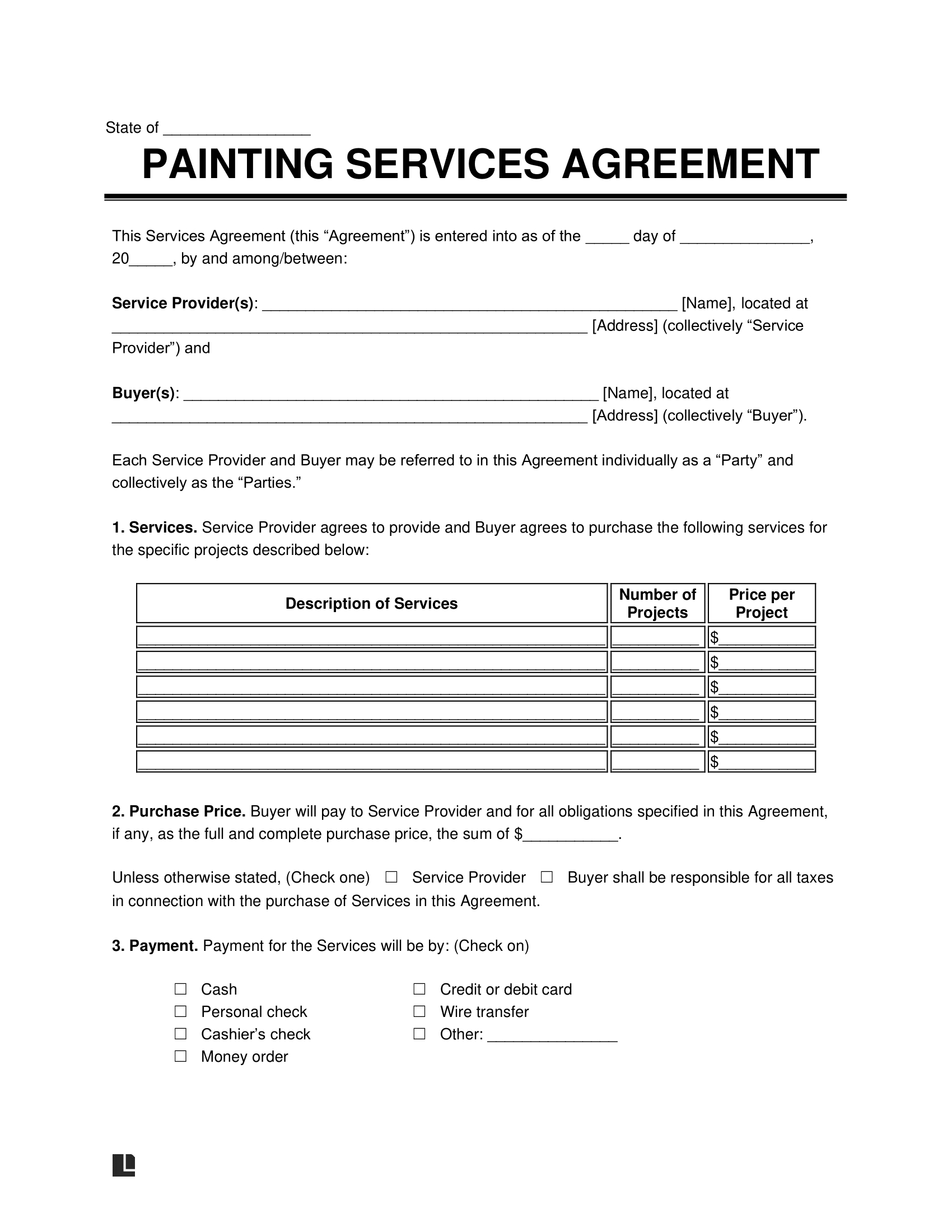 Free Painting Contract Template | Pdf &amp;amp; Word for Painting Contract Template Sample