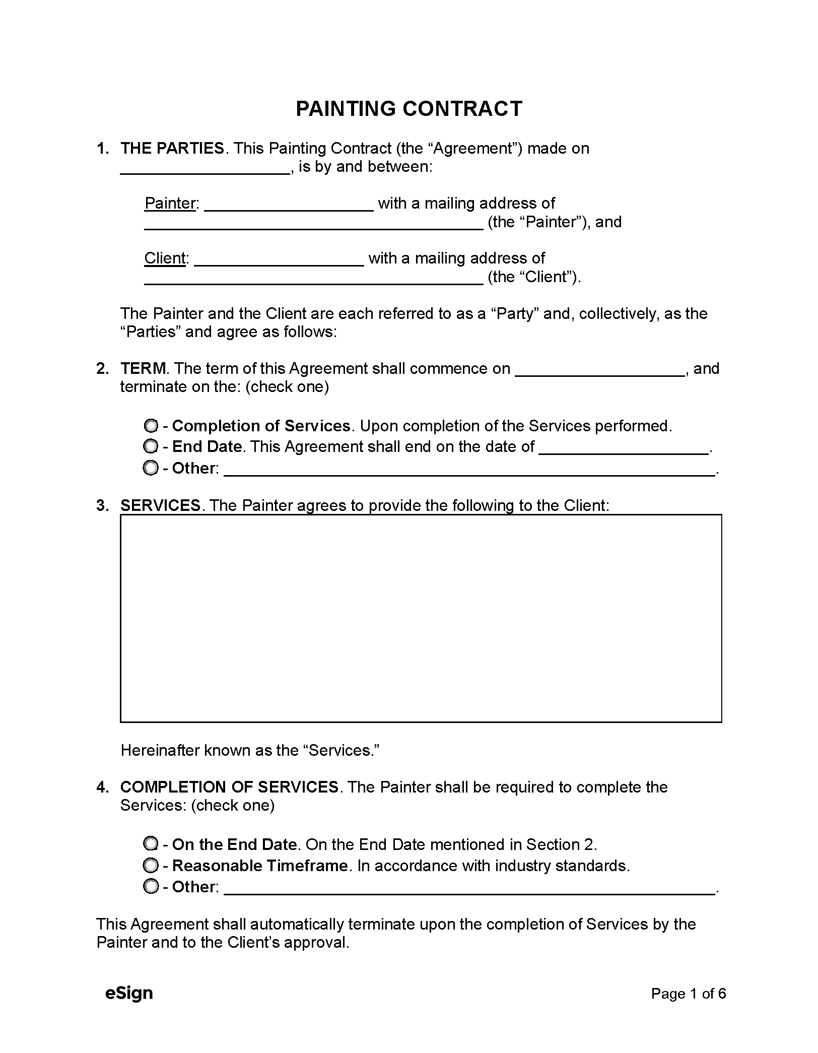 Free Painting Contract Template | Pdf | Word with regard to Painting Contract Template Sample