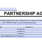 Free Partnership Agreement Template (5) | Pdf & Word Inside Free Partnership Agreement Sample Template