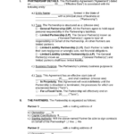 Free Partnership Agreement Templates (5)   Pdf | Word – Eforms With Partnership Agreement Template Sample