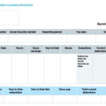 Free Pay Stub Templates — Clockify For Payroll Check Stub Template Sample