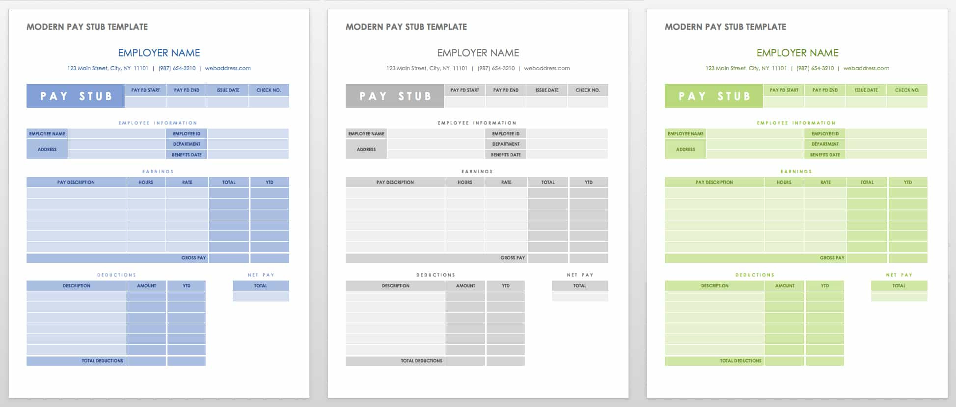 Free Pay Stub Templates | | Smartsheet with Pay Stub Template Sample Free