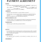 Free Payment Agreement Template Inside Agreement Sample Template