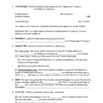 Free Pennsylvania Rental Lease Agreement Templates (6) | Pdf | Word Intended For Rental Agreement Template Sample