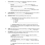 Free Personal Loan Agreement Template | Sample   Pdf | Word – Eforms Intended For Personal Loan Agreement Template Sample