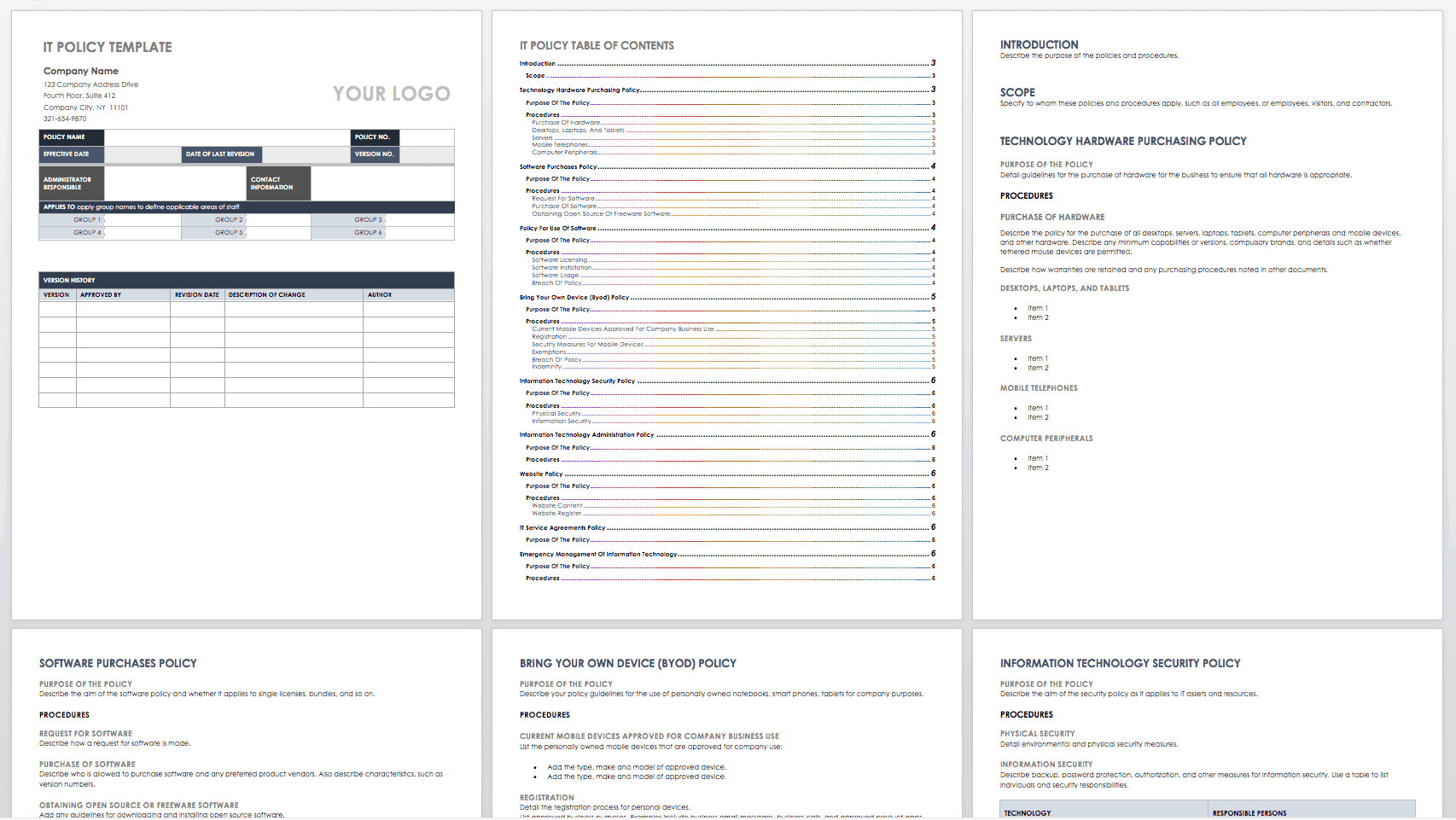 Free Policy And Procedure Templates | Smartsheet pertaining to HR Policy Sample Template