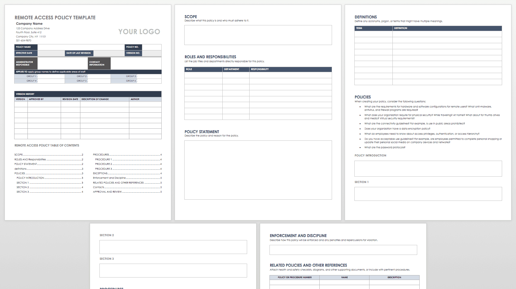 Free Policy And Procedure Templates | Smartsheet within Procedure Manual Sample Template