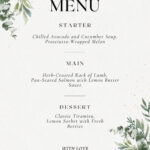 Free Printable And Customizable Dinner Party Menu Templates | Canva With Regard To Free Menu Sample Templates