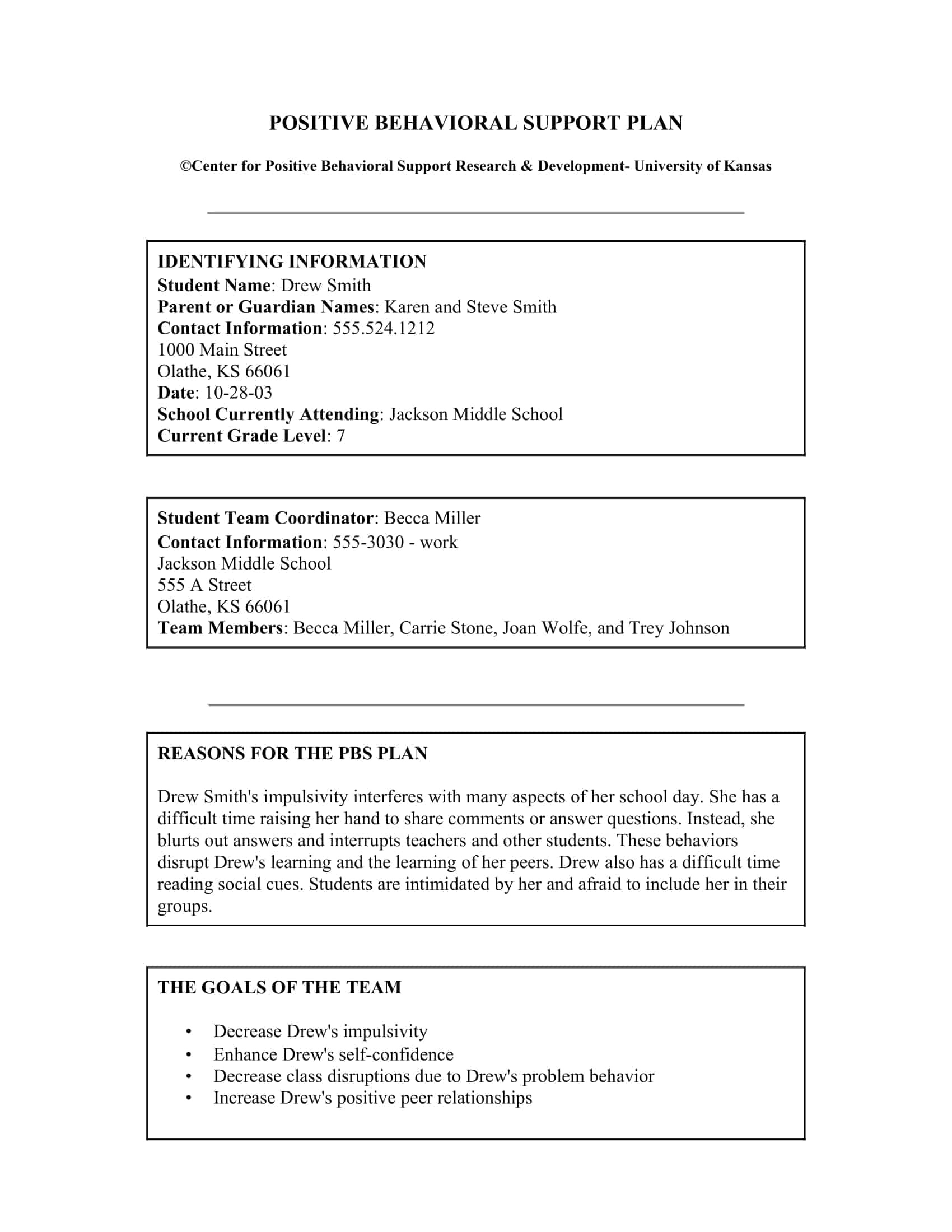 Free Printable Behavior Plan Templates [Pdf, Word] Students, Adults within Sample Behavior Intervention Plan Template