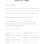 Free Printable Bill Of Sale Template   Paper Trail Design With Bill Of Sale Sample Template