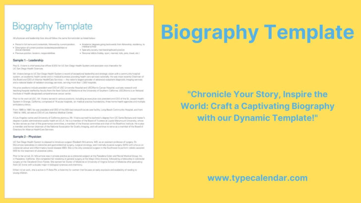 Biography Template Sample