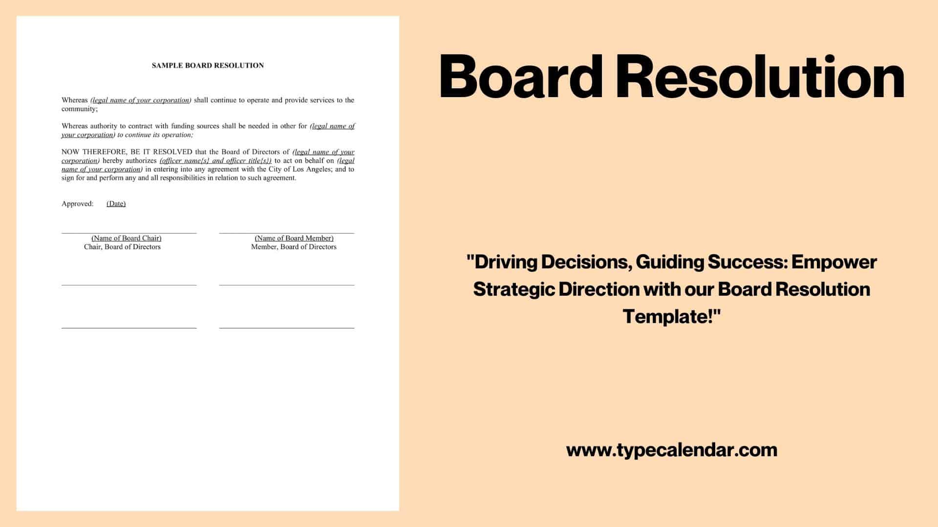 Free Printable Board Resolution Templates [Pdf, Word] Examples in Board Resolutions Template Sample
