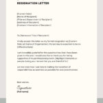 Free Printable Business Letter Templates To Customize | Canva Within Free Resignation Letter Sample Templates