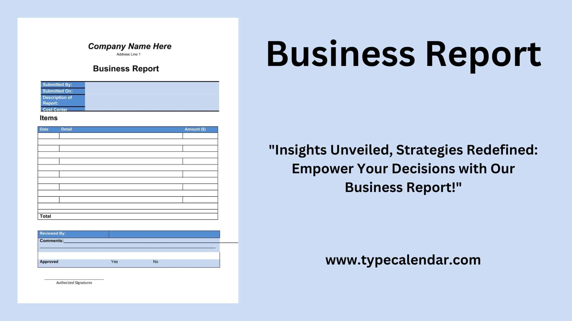Free Printable Business Report Templates [Word, Excel, Pdf] Example with Business Report Sample Template