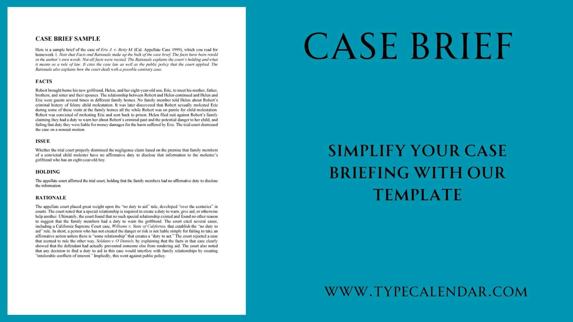 Free Printable Case Brief Templates [Pdf, Word] intended for Sample Case Brief Template