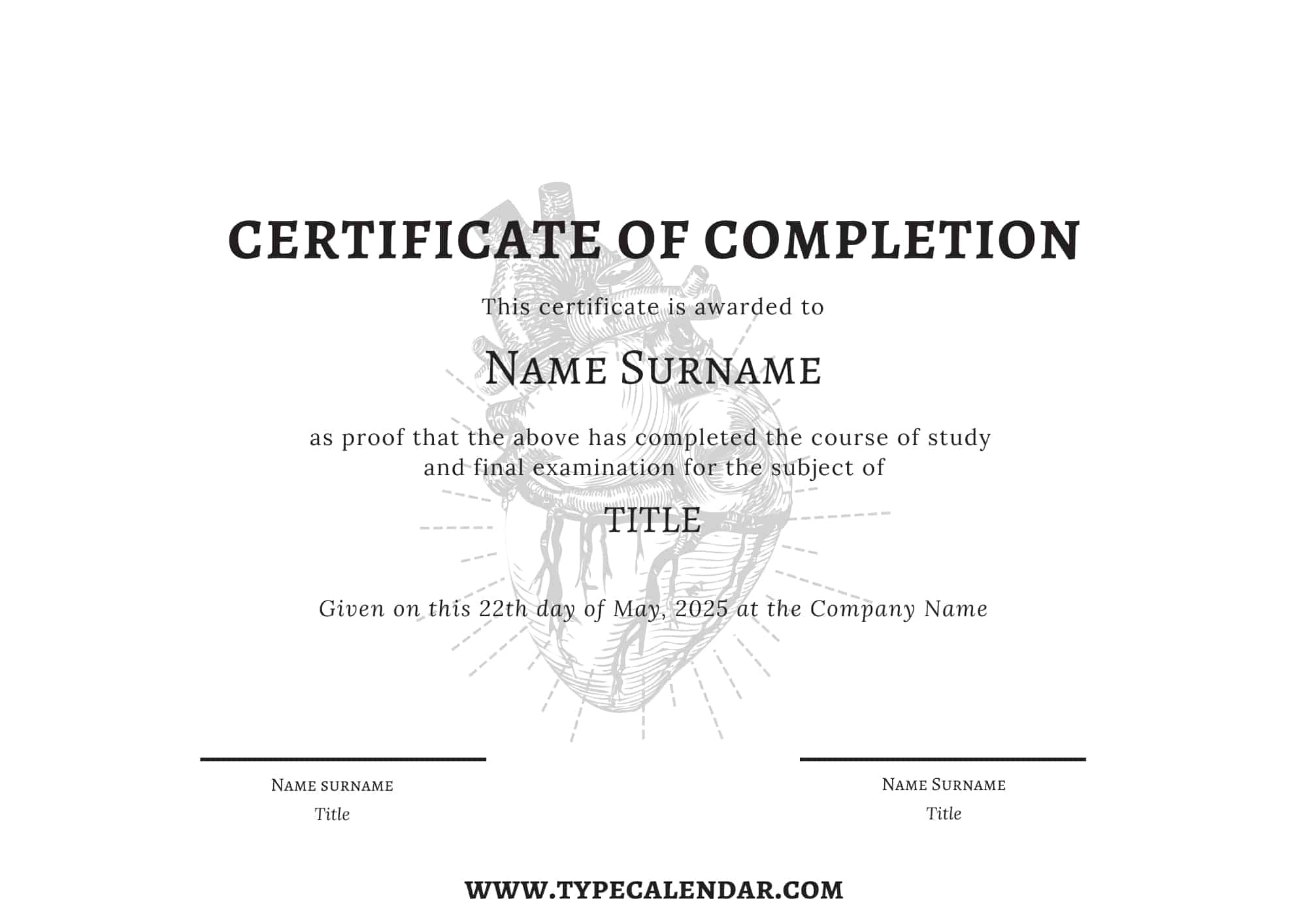 Free Printable Certificate Of Completion Templates [Word, Pdf] regarding Certificate of Completion Sample Template