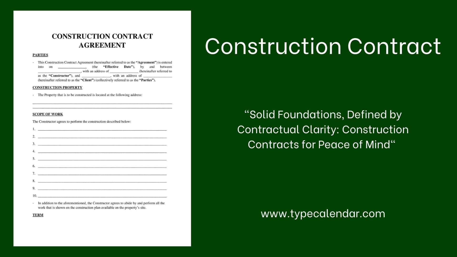 Free Printable Construction Contract Templates [Pdf &amp;amp; Word] Sample pertaining to Construction Contract Template Sample Free