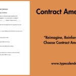 Free Printable Contract Amendment Templates [Pdf, Word] Pertaining To Contract Amendment Template Sample