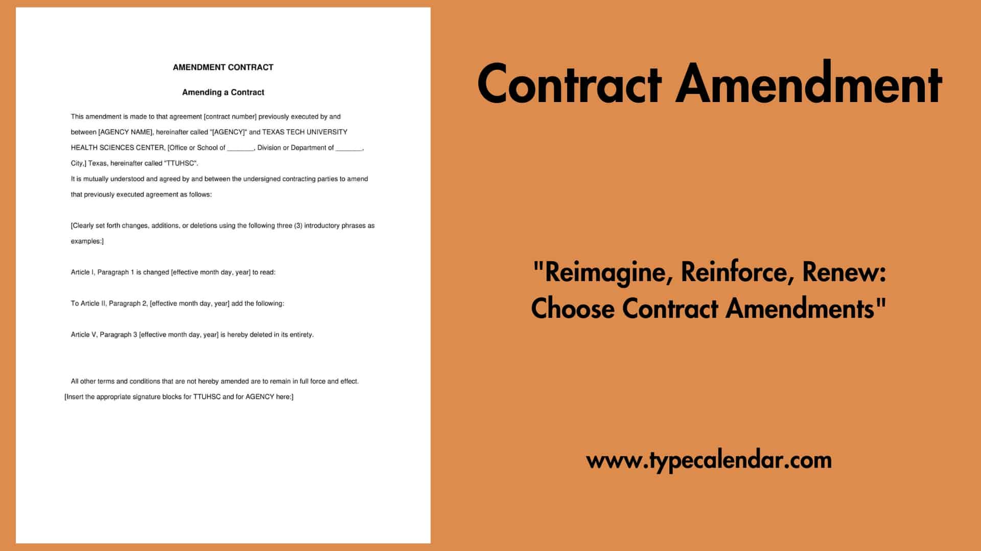Free Printable Contract Amendment Templates [Pdf, Word] pertaining to Contract Amendment Template Sample